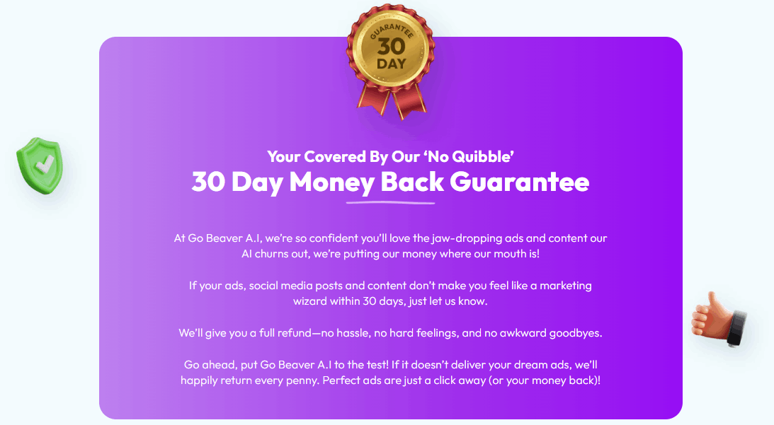 go beaver-ai money-back-guarantee
